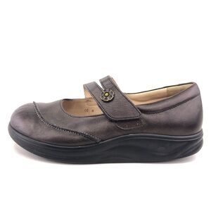 Finn Comfort Sacramento Brown Leather Mary Jane Shoes UK 6